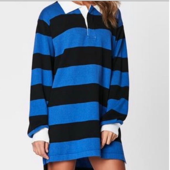 NWOT Carman Oversized Rugby Shirt/Dress S - Picture 1 of 7